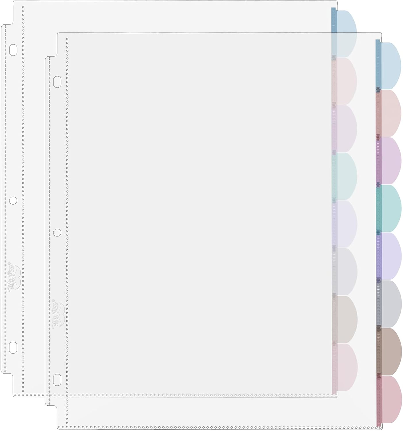 Index Tab Divider - Protectores de Hojas Transparentes A4 con