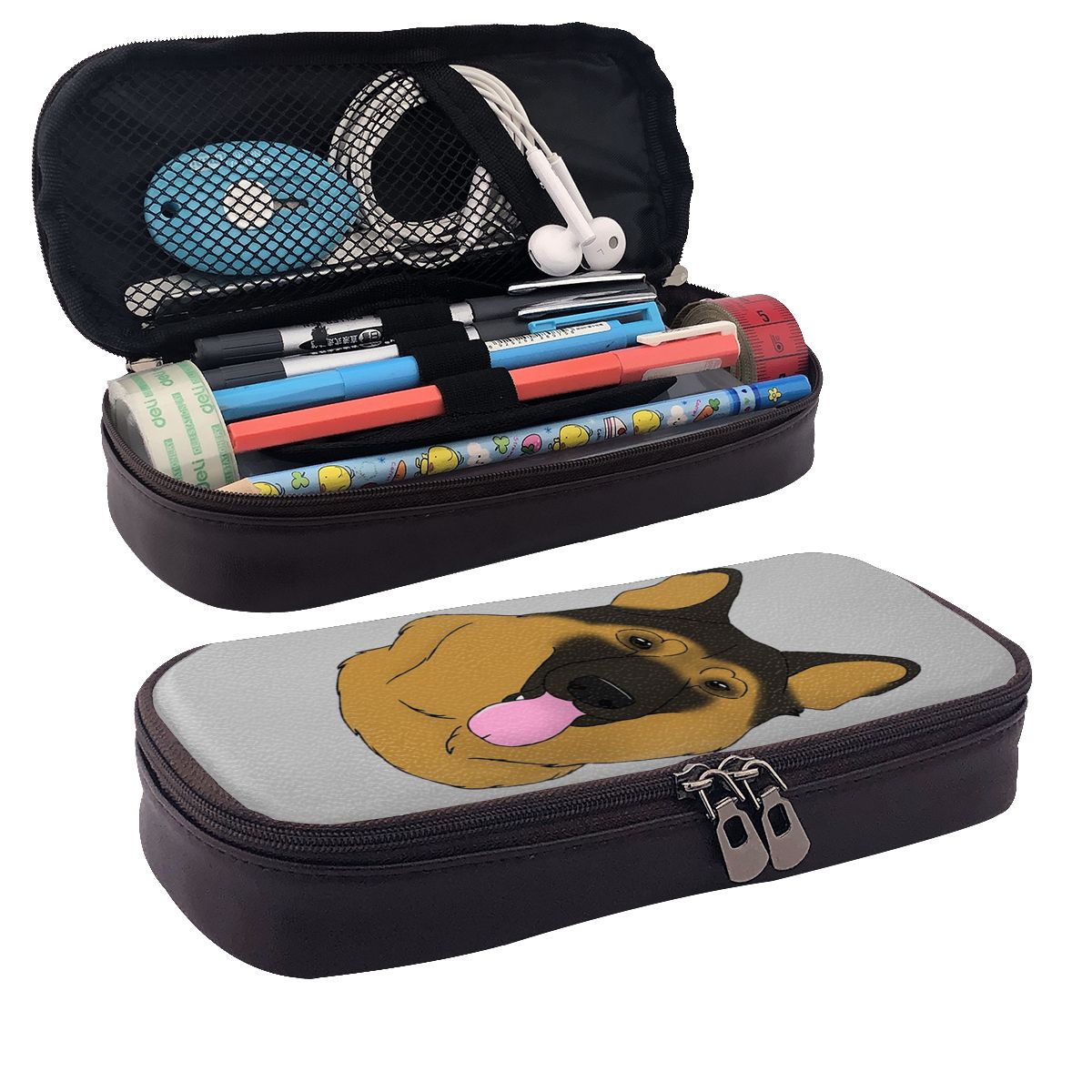 Tan Stationery & Office Supply - Estuche para lápices de piel negro