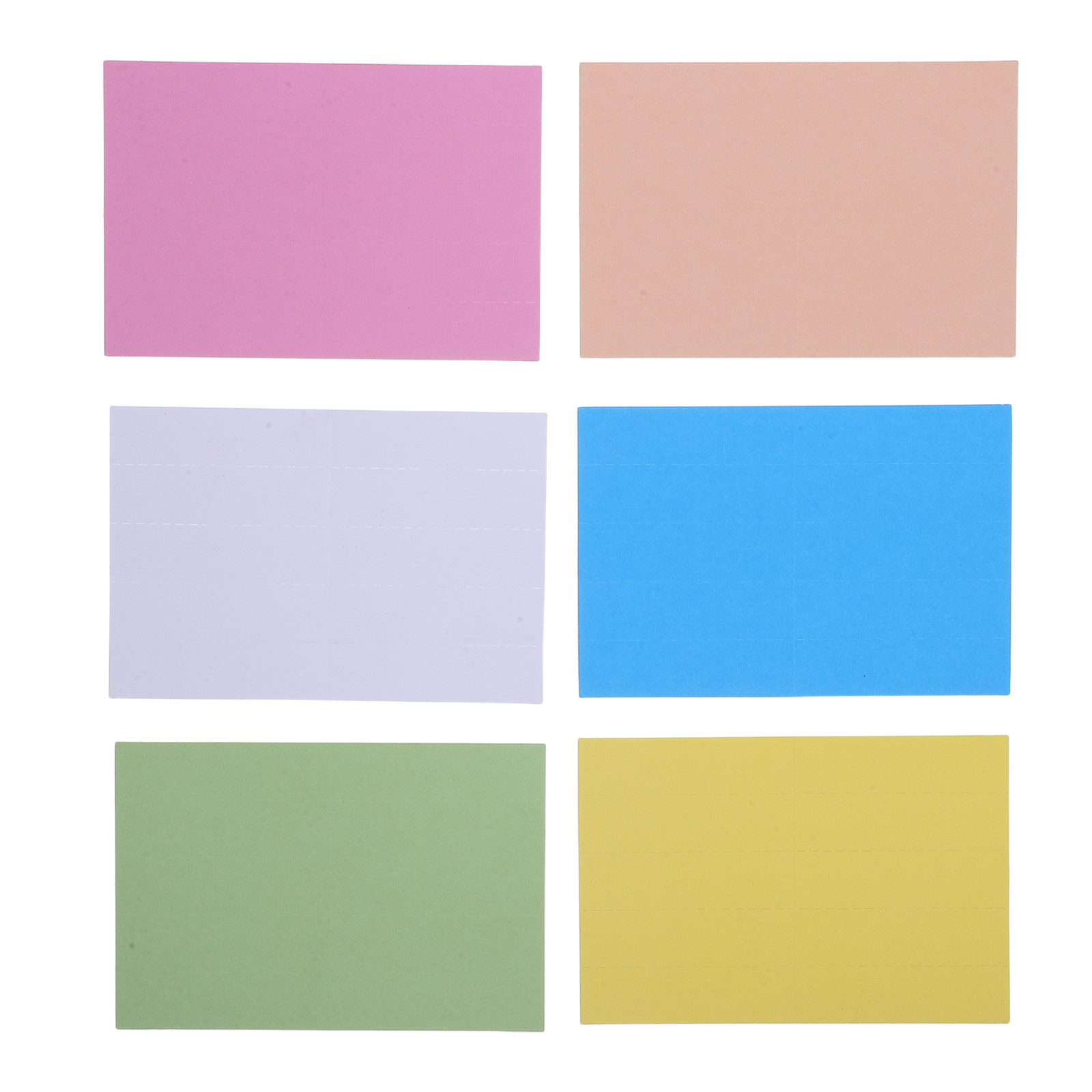 File Folder Hanging - 6 Hojas de Etiquetas de Colores
