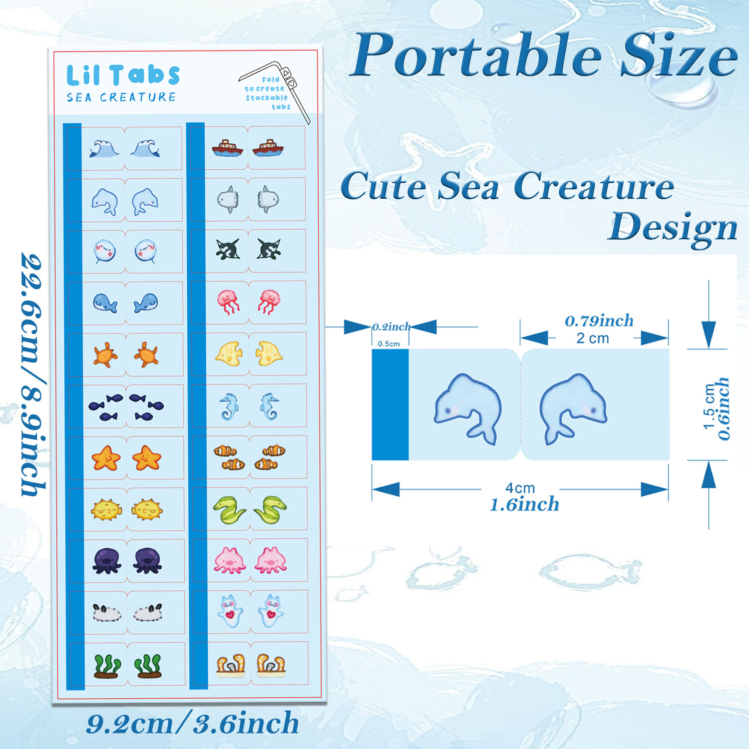 Pestañas adhesivas Sea Creatur - Index Tab Divider reseña y precio