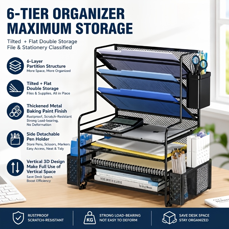 Organizador de escritorio, con - File Folder Hanging reseña y precio
