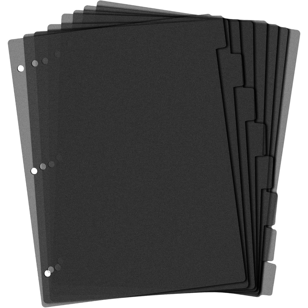 8 separadores de plástico negr - Index Tab Divider reseña y precio