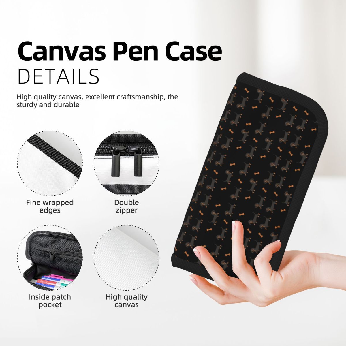 Estuche para lápices con diseñ - Tan Stationery & Office Supply reseña y precio