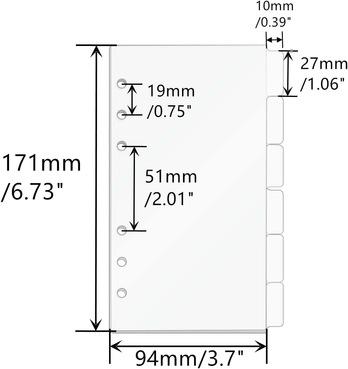 Separadores de Carpeta A5/A6/A - Index Tab Divider reseña y precio
