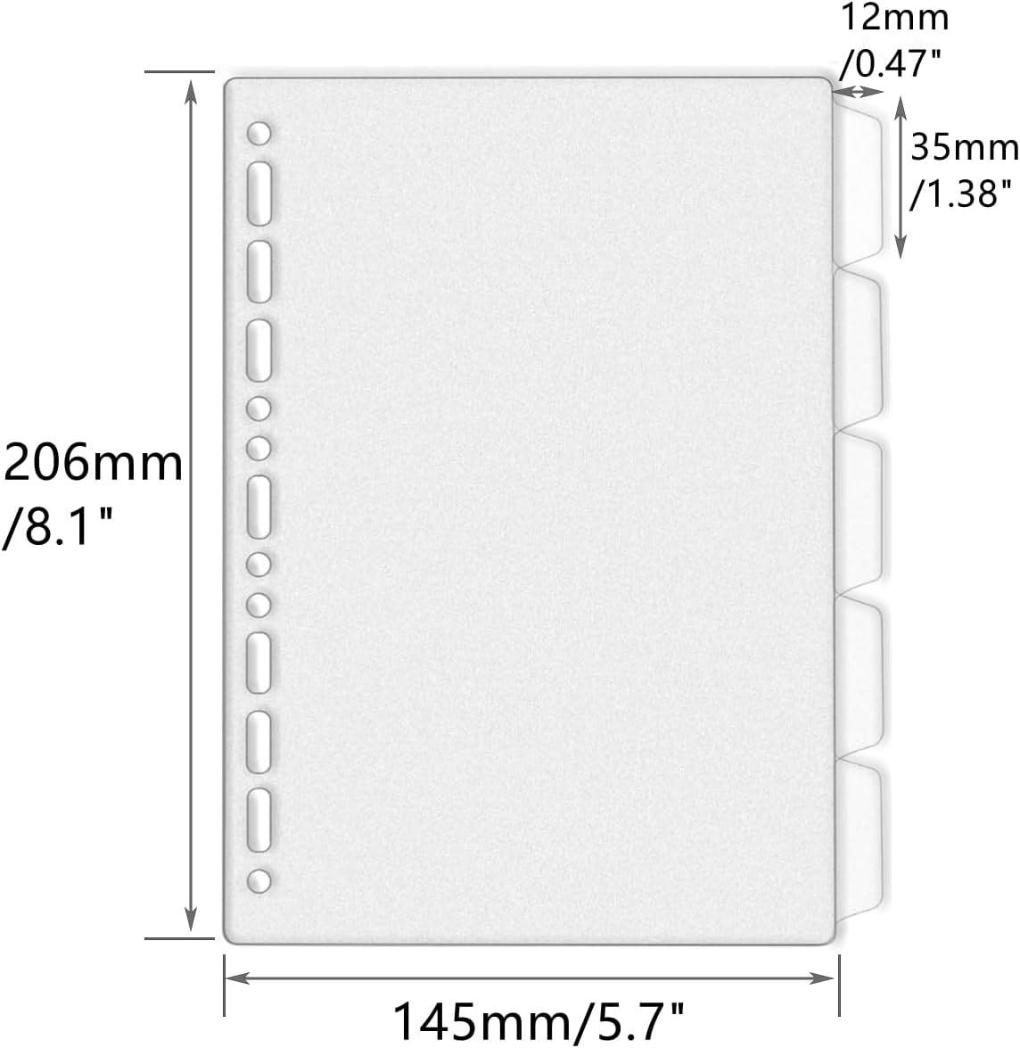 Separadores de carpetas A4 A5  - Index Tab Divider reseña y precio